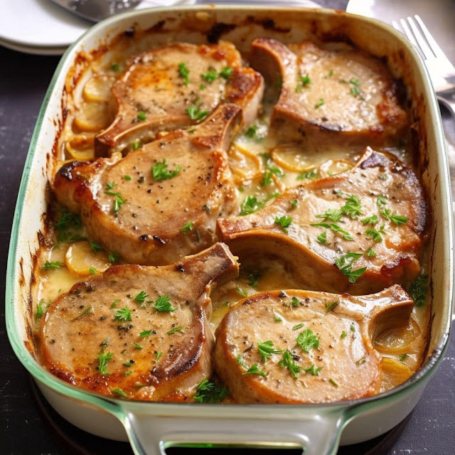 Pork Chops with Scalloped Potatoes - All easy recipes