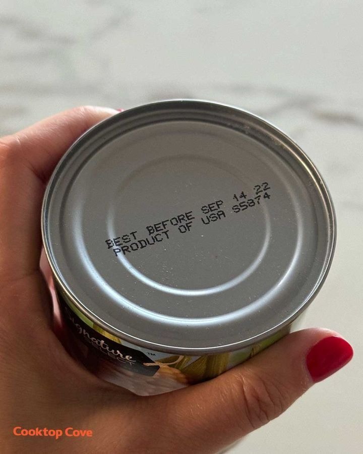 Most people get this wrong and toss out the can. The right way to read